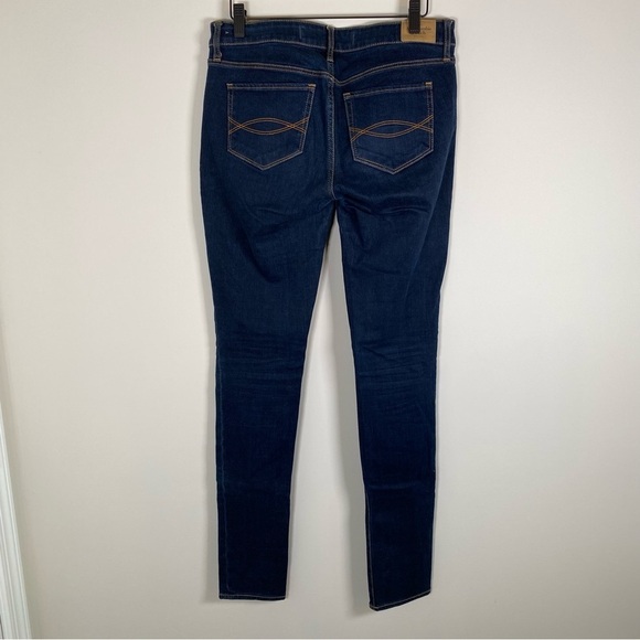Abercrombie & Fitch The A&F Super Skinny Dark Wash Denim Jeans Size 6L 28X33 - Picture 3 of 5